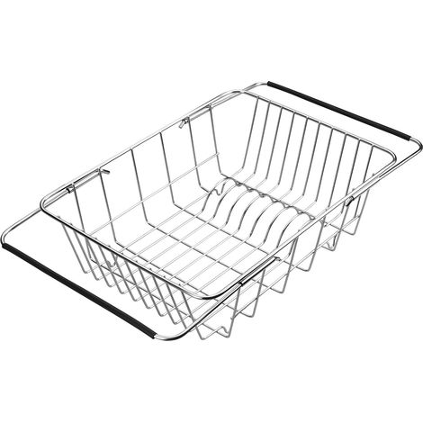 Abtropfgestell Aus Edelstahl, Ausziehbarer Trockenkorb Für Obst, Gemüse, Töpfe, Teller Und Küchenutensilien (arch Net)