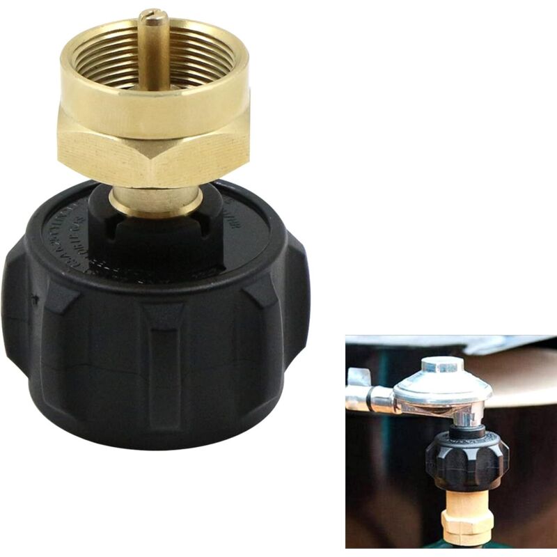 Propangasflaschenadapter – 1/4"-gewindeanschluss – Korrosionsbeständiges Messing – Sicher Mit Automatischer Abschaltung