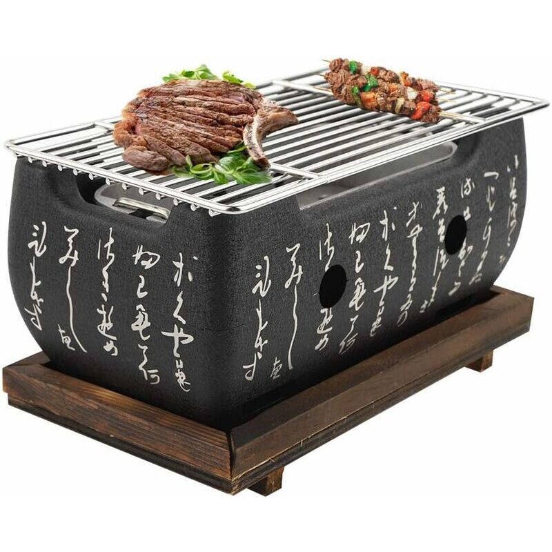 Tragbarer Aluminiumgrill 13,5 X 13,5 X 24,6 Cm – Ascheschale Und Kohleschale – Für Den Innen- Und Außenbereich – Gleichmäßiges Grillen