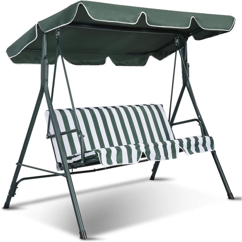 Ersatzdach Für Gartenschaukel 191 X 132 Cm – Wasserdichtes 600d Oxford-gewebe – Uv-schutz – 12 Cm Breite Krempe