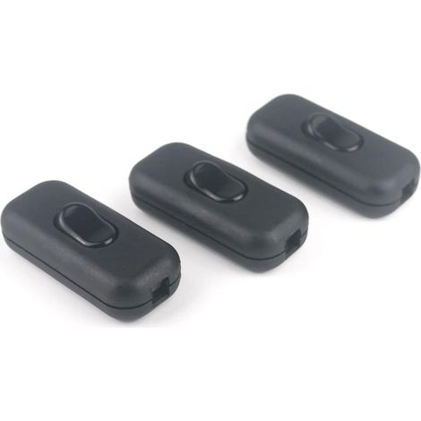 Stück Inline-kabelschalter 6a 250v Wippschalter Für Inline-lampen, 2- Oder 3-adriges Beleuchtungskabel, Mit Wippschalter Ein/aus