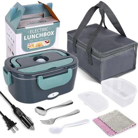 Elektrische Lunchbox, Tragbarer Speisenwärmer Für Auto Und Zuhause – Auslaufsicher, Mikrowellengeeigneter Lkw-fahrer-speisenwärmer Mit Herausnehmbarem 1,5-liter-edelstahlbehälter