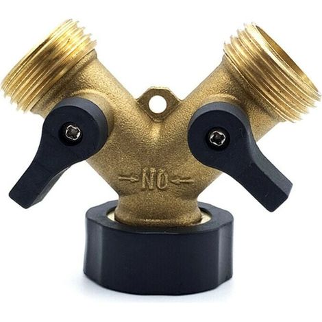 Wasserhahn-schlauchverteiler, Dreiwegeverbinder, Multifunktional, Hochwertig Und Langlebig, Material: Messing/gummi/abs, Schwarz/gold