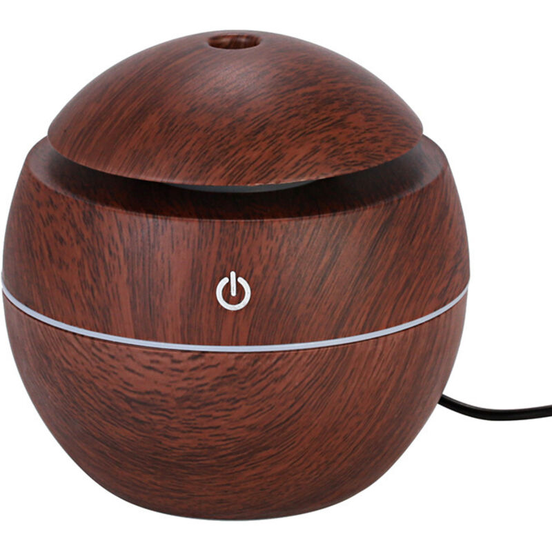 Diffusor Für Ätherische Öle, Aromatherapie-diffusor Und Ultraschall-luftbefeuchter Mit Kaltnebel, Natürliche Aromatherapie-luftdiffusoren Für Zuhause Und Büro (dunkles Holz)