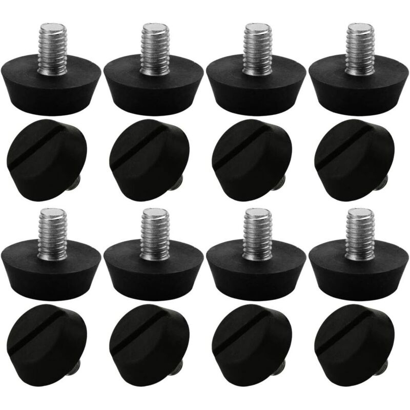 Set Mit 16 Verstellbaren Möbelfüßen M6 X 20 Mm – Rutschfester Bodenschutz – Einfache Montage Auf Unebenen Oberflächen – 16 Stück