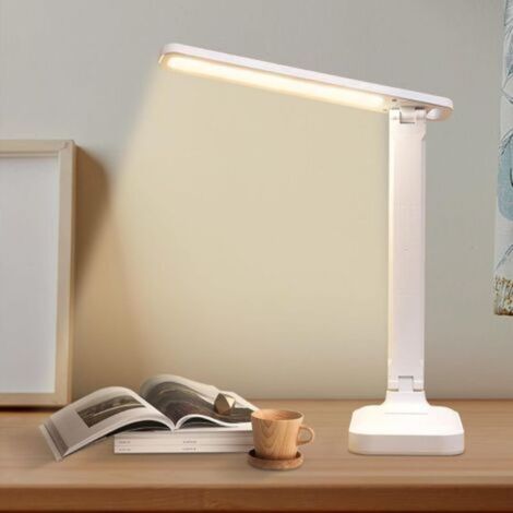 Schreibtischlampe, Led-tischleuchte, Faltbar, 3 Farbtemperaturen, Usb-ladefunktion, Touch-bedienung, Mit Augenschutz, Led-schreibtischleuchte Für Kinder, Zum Lernen, Arbeiten Und Fürs Büro