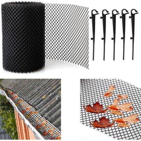20 Fuß Langes Dachrinnenschutznetz, 6,3 Zoll Breit, Verhindert Das Verstopfen Durch Blätter, Moos Und Schmutz Mit Einem Einfach Zu Installierenden Filter.