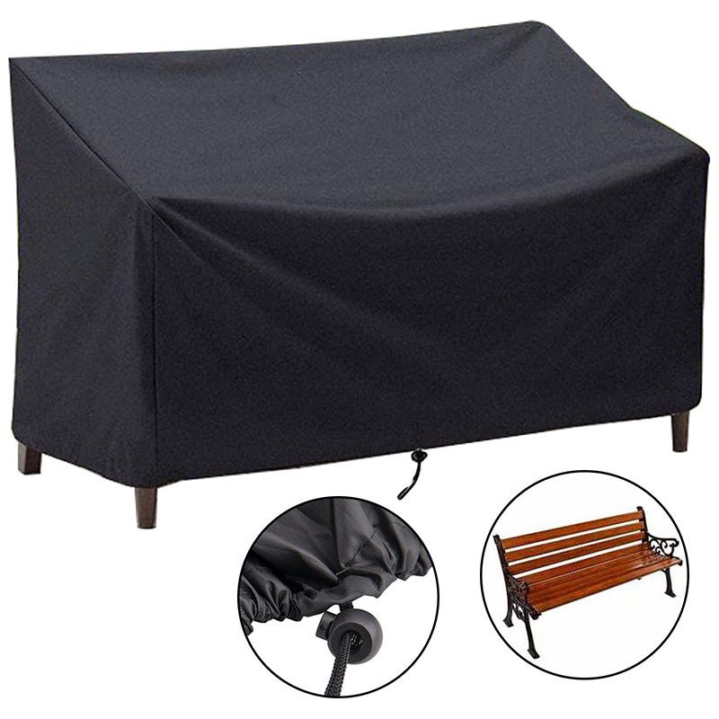 Schutzhülle Für Outdoor-sofa, 210d Oxford Uv-beständig, Wasserdicht (schwarz, 120 X 65 X 65 X 80 Cm)
