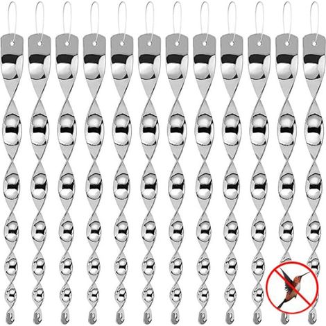 Packung Mit 20 Rundum Reflektierenden Vogelabwehrringen (360°), 30 Cm Lange Reflektierende Spirale, Taubenabwehr Für Balkone, Außenbereiche, Gärten Und Obstbäume