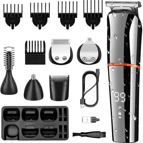 6-in-1 Schere Und Rasierer, Keramikklingen, Wasserdicht, Schwarz
