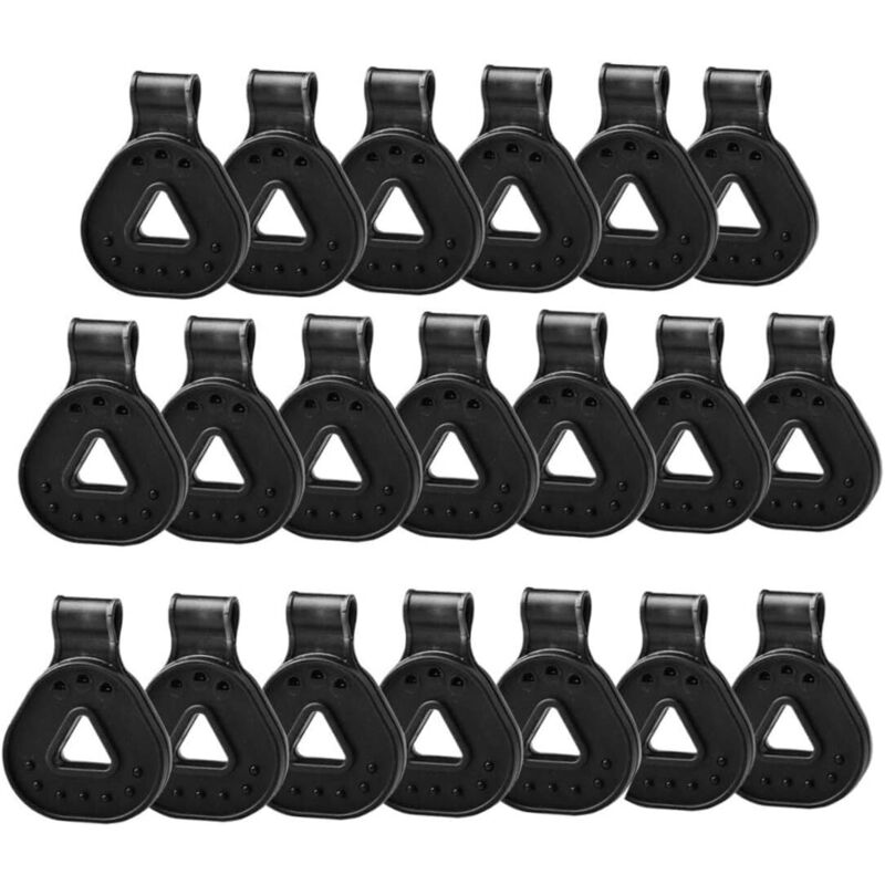 10 Runde Kunststoff-schneefangclips Für Sonnenschutzgewebe, Ösen Für Sonnenschutzgewebe, Vogelschutznetzclips, Schwarz