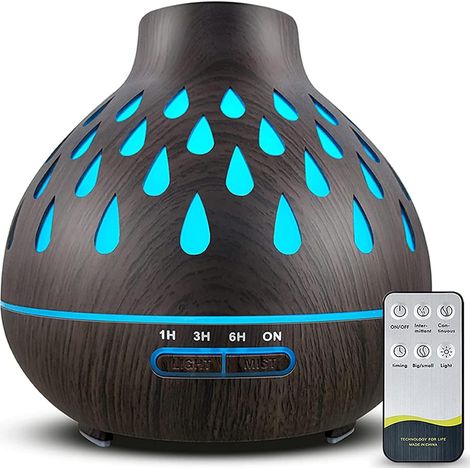 Ätherisches Öl-diffusor, 400 Ml, 7 Led-farben, 4 Timer-einstellungen, Automatische Abschaltung Bei Wassermangel, Bpa-frei, Für Zuhause, Kinderzimmer, Wohnzimmer, Schlafzimmer, Spa, Büro