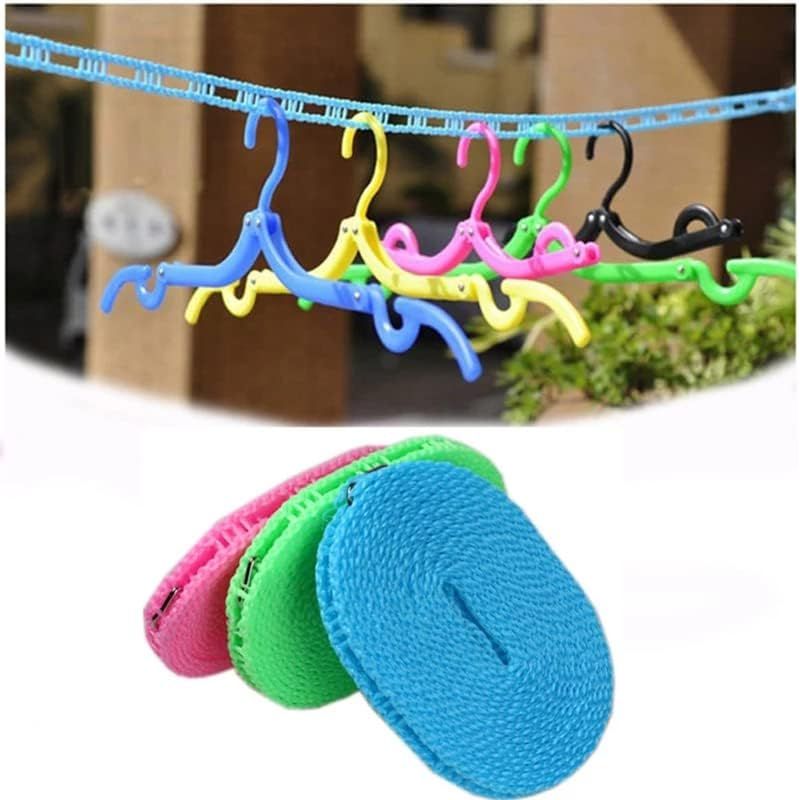 3-teilige, Winddichte Wäscheleine Aus Nylon, Tragbare Wäscheleine, Rutschfeste, Tragbare, Winddichte Wäscheleine, Wäscheleine Für Drinnen Und Draußen, Ideal Für Reisen Und Camping