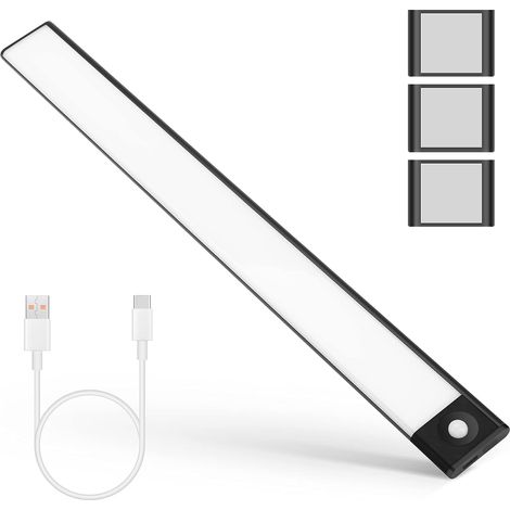 72-led-schrankleuchte, Kabellose Led-streifenleuchte, Usb-wiederaufladbares Induktions-nachtlicht, Kleiderschrankleuchte Mit Bewegungssensor Für Nachttisch, Küche, Regale, Schränke, Flur, Treppenhaus