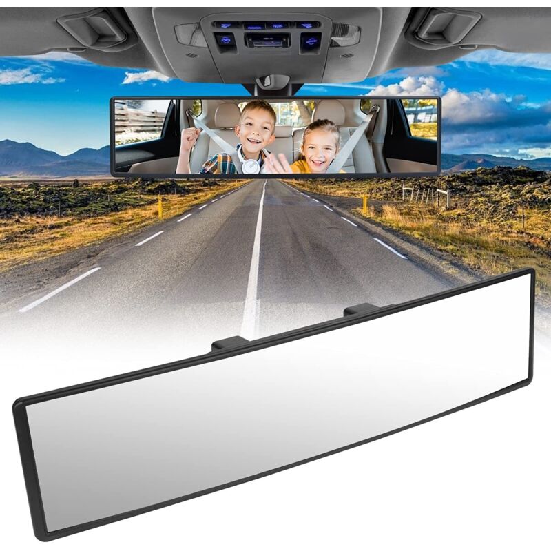 Auto-rückspiegel, Universeller Panorama-innenspiegel, Weitwinkel-innenspiegel Mit Blendschutz 300 X 7 Mm Npterbl