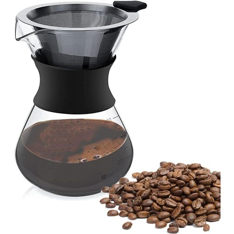 401-ml-kaffeemaschine Mit Ausgießfunktion, Manuelle Kaffeemaschine, Filterkaffeemaschine, Kaffeemaschine Mit Permanentfilter, Kaffeemaschine Mit Ausgießfunktion, Manuelle Kaffeemaschine