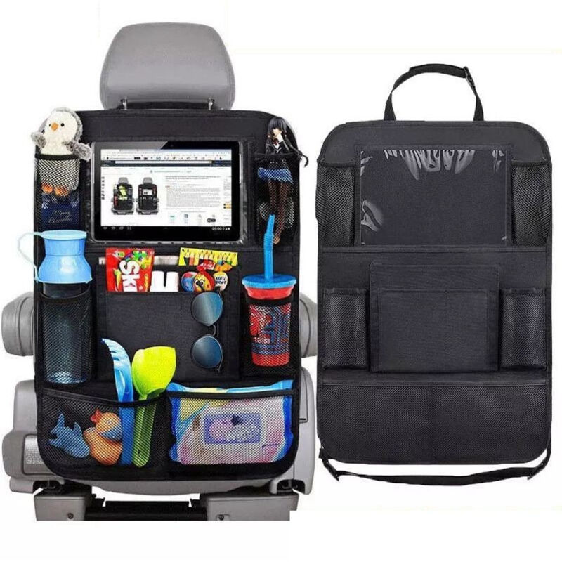 2-teiliger Auto-organizer – Wasserdichter Autositz-rückenlehnenschutz – Transparente Tablet-halterung – 8 Aufbewahrungstaschen Für Kinder