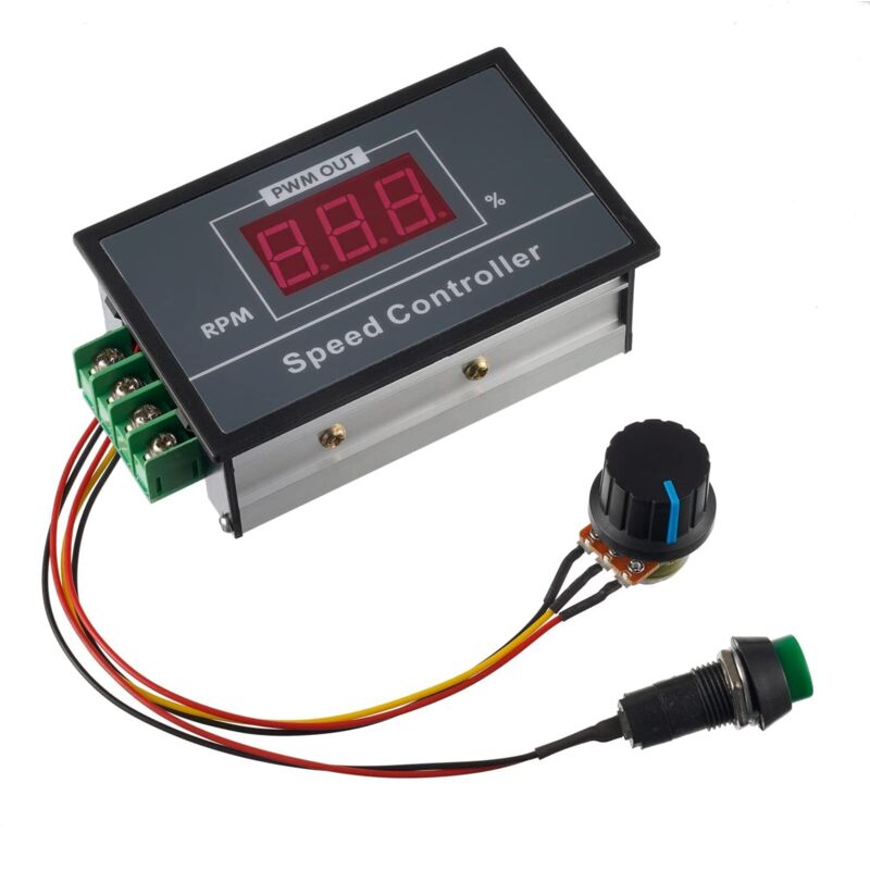 Bojack Einstellbarer Digitaler Pwm-gleichstrommotorregler 30 A 6–60 V 12 V 24 V 36 V 48 V Mit Led-anzeige Und Ein-/ausschalter
