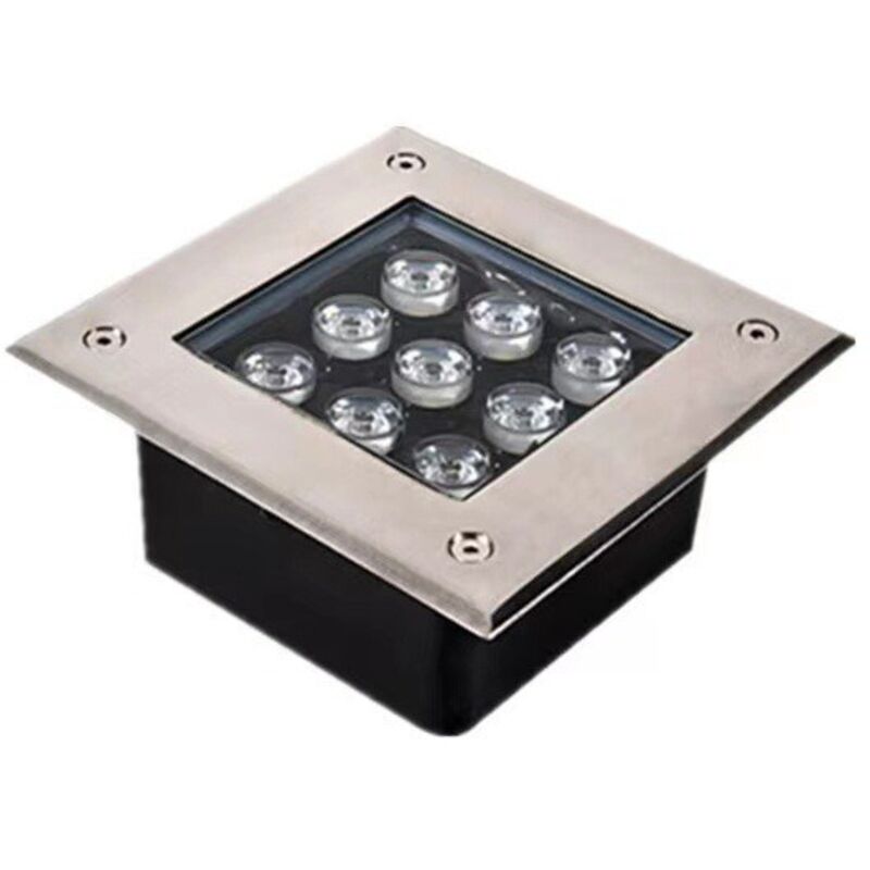 Quadratischer Led-bodeneinbaustrahler Für Den Außenbereich, Schutzart Ip67 – Wasserdichter Edelstahl – 6000 K Weißes Licht – Hohe Belastbarkeit – Für Garten- Und Treppenbeleuchtung
