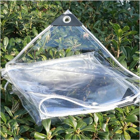 Transparente Schutzplane 1,2 X 3 M – Wasserdicht Und Reißfest – Aluminiumösen – Befestigungsseil Inklusive