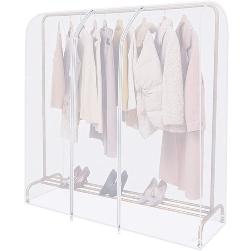 Transparente Schutzhülle Für Kleiderstange 120x150cm – Seitentasche – Robuster Reißverschluss – Schutz Vor Staub Und Gerüchen
