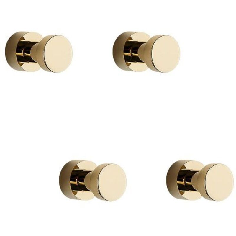 Goldene Handtuchhaken, 4er-set, Rostfreie Metallhaken Für Bademäntel Und Kleider, Selbstklebend Oder Zur Wandmontage, Für Bad, Küche, Schlafzimmer, Wohnzimmer, Büro