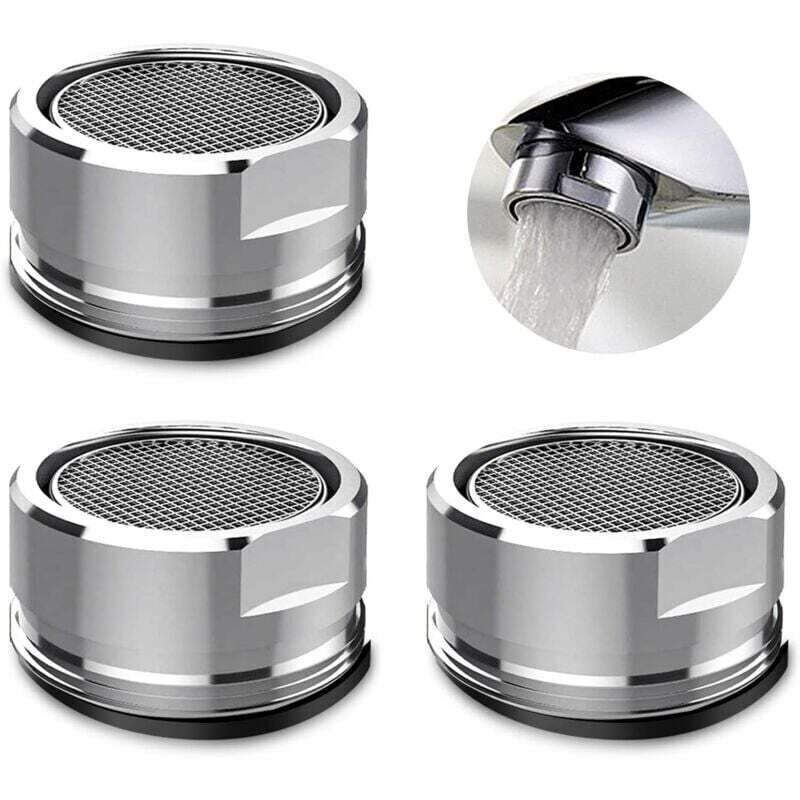 3-teiliges Wasserhahn-luftsprudler-set, Wasserhahnfilter Mit Dichtungsring Für Küche Und Bad – Silber (24 Mm Außendurchmesser) – Fei Yu