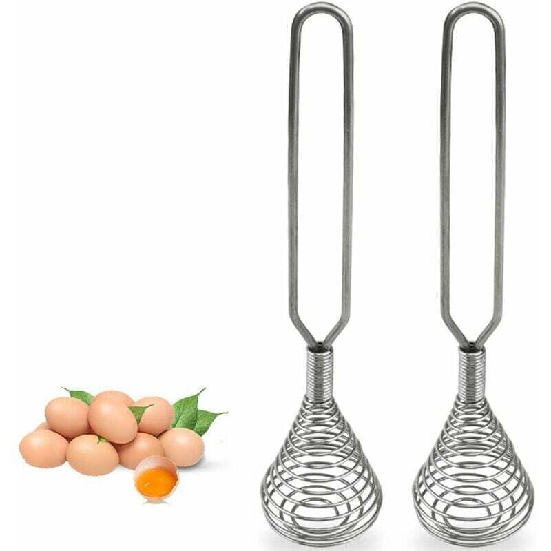Schneebesen Aus Edelstahl Zum Verquirlen Von Eiern, Milch, Soßen Und Zum Pressen Schneebesen, Mixer, Rührbesen, Rotierender Schneebesen, Küchenhelfer, 2 Stück – Fei Yu