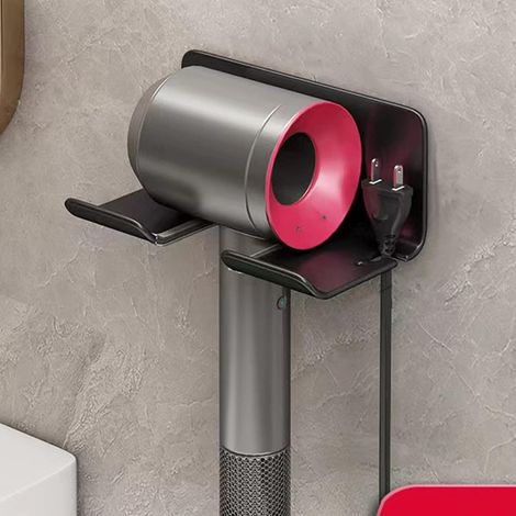 Wandmontierte Haartrocknerhalterung, Bohrfreie Haartrocknerhalterung, Halterung Für Haartrockner Und Glätteisen, Geeignet Für Die Meisten Haartrockner