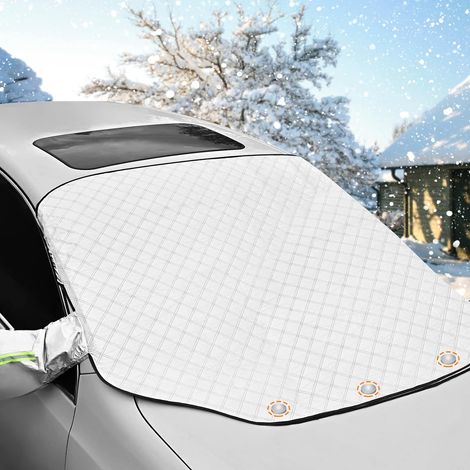 Universelle Auto-windschutzscheibenabdeckung – 4 Lagen Strapazierfähiges Gewebe – Frost- Und Uv-schutz – Einfache Montage Mit Magneten