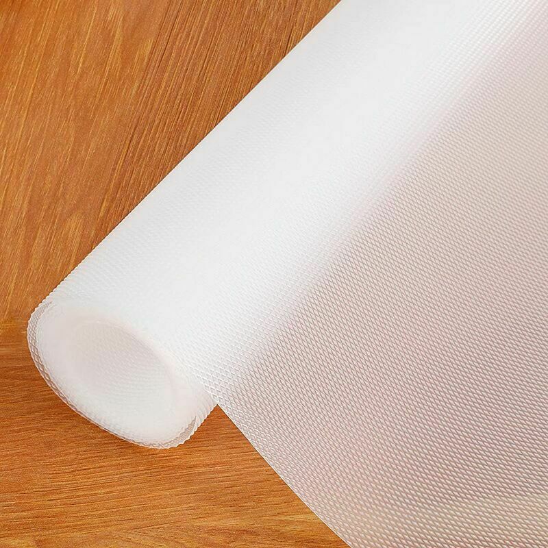 60 Cm X 500 Cm Rutschfeste Schubladeneinlage, Diy-kühlschrankeinlage, Schrankregaleinlage, Möbelschutz Aus Eva-kunststoff Für Camping, Unter Der Spüle, Küche (transparentes Rautenmuster)