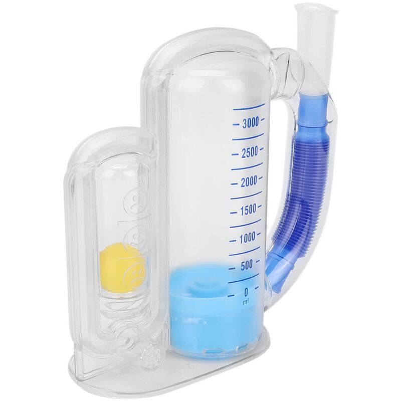 Anreiz-spirometer Für Atemtraining – 3000 Ml Fassungsvermögen – Ergonomisches Pe-material – Infektionsschutzfilter