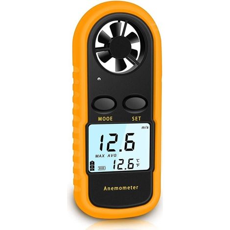 Digitales 4-in-1-anemometer – Misst Windgeschwindigkeiten Bis Zu 30 M/s – Beleuchtetes Lcd-display – Inklusive Schutzhülle