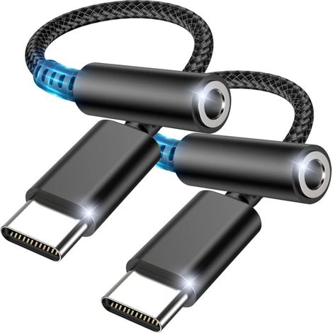 Usb-c-auf-3,5-mm-kopfhöreranschluss-adapter, Usb-typ-c-audioanschluss-adapter Mit Dac, Typ-c-auf-digital-audio-kopfhörer