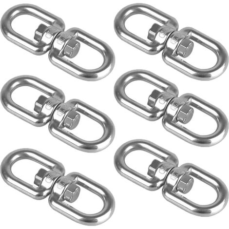 Stück M5 Doppelgelenk-drehhaken, Drehringe Aus Edelstahl 304, Hängehaken Für Schaukeln, Hängesessel, Sandsäcke, Seile, Ketten