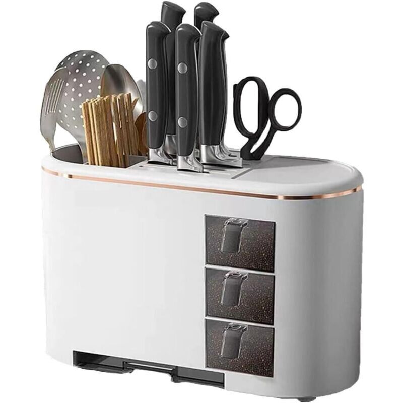 Küchenutensilienhalter, Utensilienorganizer, Gewürzorganizer Für Küchenutensilien, Gewürzaufbewahrungsbox, Ständer (weiß)