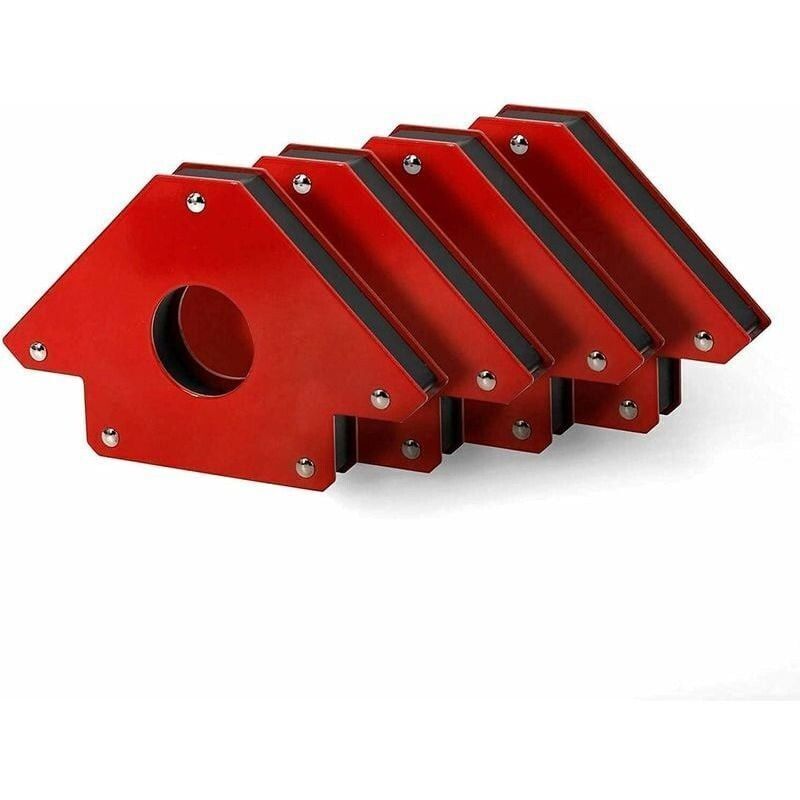 Localisateurs D'Angle Magnétiques. 2pcs Positionneur De Soudage Magnétique Force De Traction 11kg. Angles Aimantés 45°. 90°. 135°. Équerre Aimanté Pour Soudure Rouge. Arrow Welding Magnet