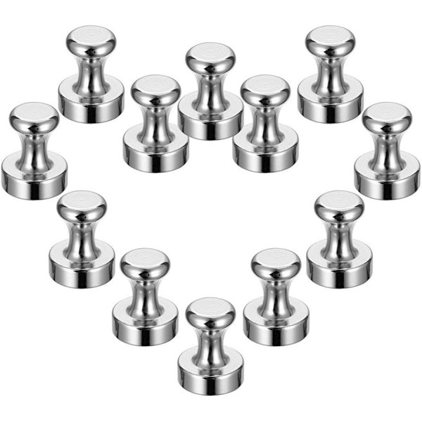 Starke Kühlschrankmagnete, Hochfeste Neodym-magnet-druckknöpfe Für Magnetische Whiteboards, Büropinnwände Und Küchenarbeitsplatten, 12er-pack, 12 X 16 Mm
