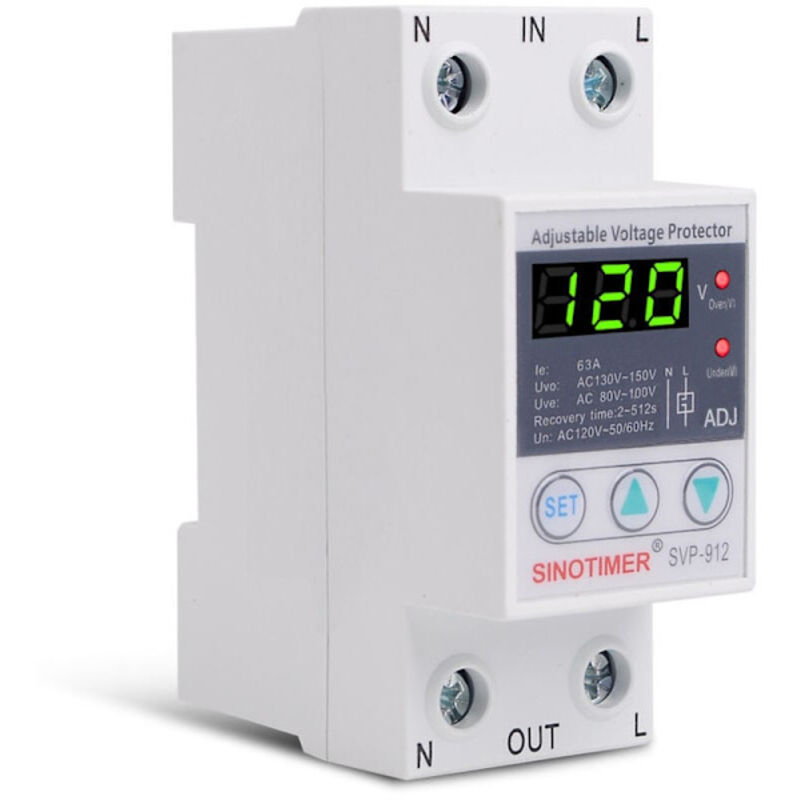 Überspannungsschutzrelais – Einstellbarer 230v-überspannungsschutz Mit Voltmeter (svp 912, 63a)