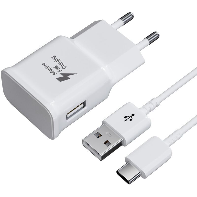 Schnellladegerät Für Samsung-smartphones. Adaptives Schnellladegerät, Usb-stecker Mit Usb-typ-c-ladekabel, Kompatibel Mit Galaxy A13 5g, S10, S9, S8 Plus, A51, A52, A53 5g, A33, A40, A30