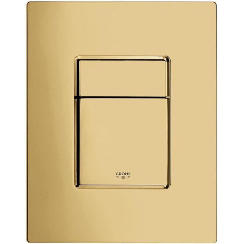 Wc-betätigungsplatte – Oberfläche Aus Gebürstetem Metall – Kompatibel Mit Grohe Skate Cosmopolitan – Wasserersparnis Bis Zu 50 % – Abmessungen: H 197 X B 156 X T 10 Mm – 38732gn0