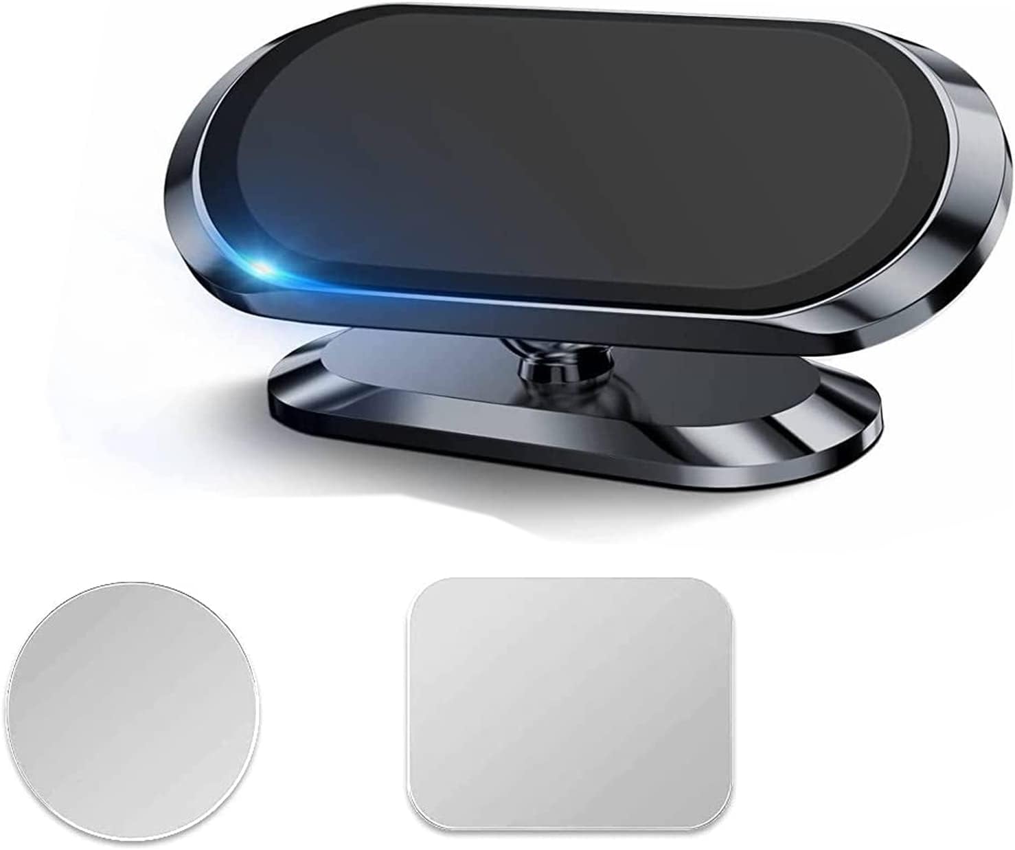 Set Mit 2 Magnetischen Autohandyhaltern, Super Verstellbare 360°-magnethalterung, Rutschfeste Universelle Smartphone-halterung (schwarz Und Silber)