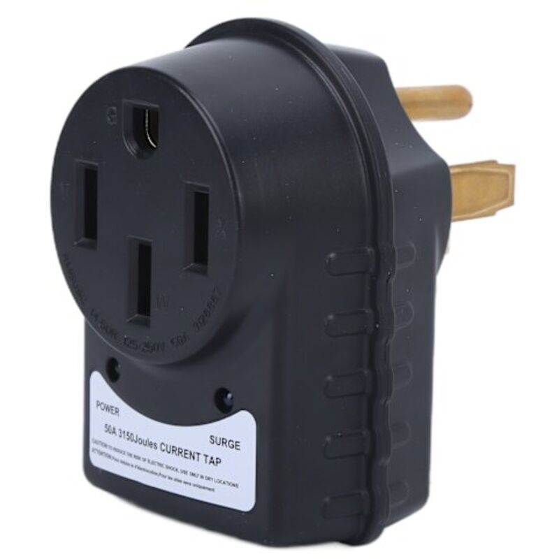 3150j Steckeradapter Mit Led-anzeige, 125/250v Überspannungsschutz Für Wohnmobile, 50a Stecker Auf 50a Buchse, Geeignet Für Wohnmobil-camping.
