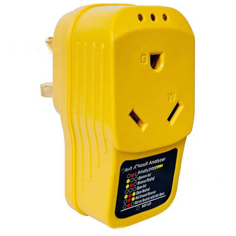 Überspannungsschutzadapter Und Stromkreisanalysator Für Wohnmobile Mit Led-anzeigen – 30-a-stecker Auf 30-a-buchse
