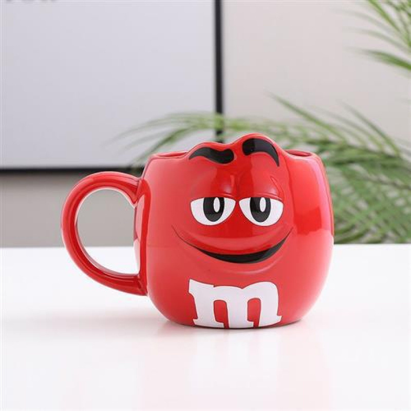 Mm Bean Cartoon-tasse, Niedliche Schokoladen-mm-bean-wassertasse, Kreative Tasse, Kaffeetasse Mit Cartoon-gesicht, Große Wassertasse Für Paare Jkw