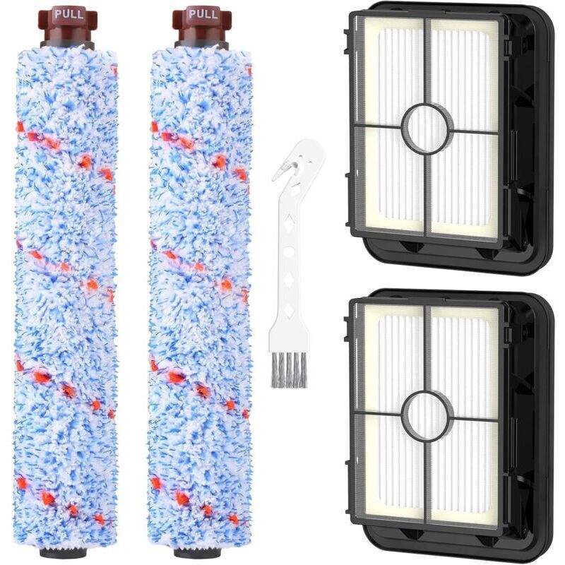 Zubehör Für Den Bissell Crosswave 3-in-1 C3 Pro 3555n Nass- Und Trockensauger. 2 Mehrzweckbürsten (1868) + 2 Filter (1866)