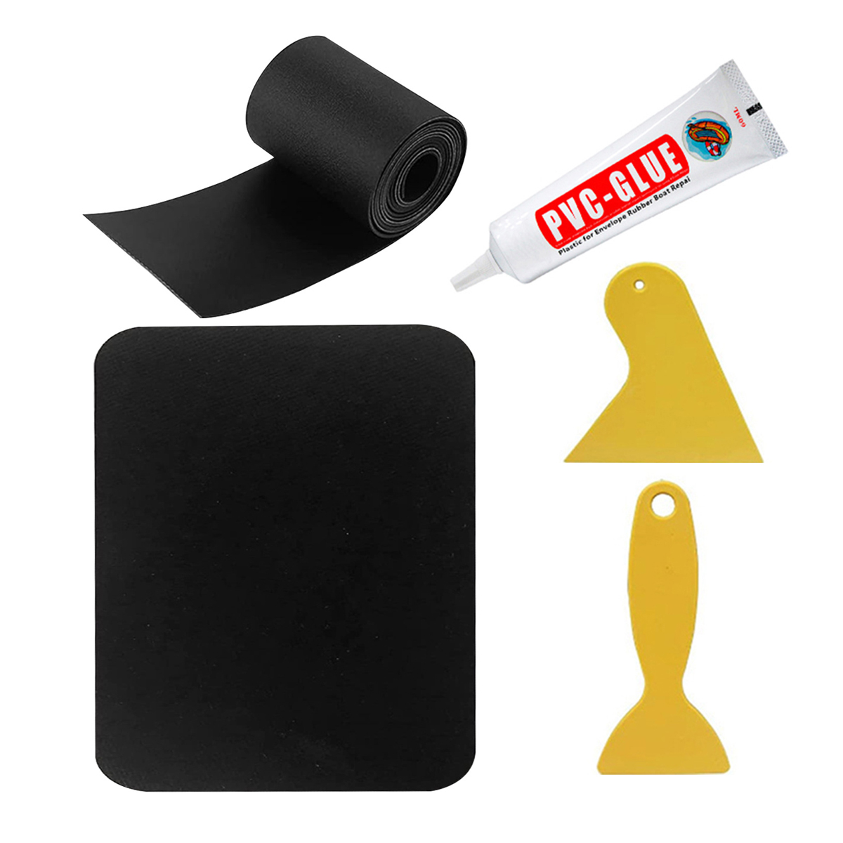 Hochleistungs-pvc-reparaturset Für Schlauchboote, Kajaks Und Kanus – Strapazierfähiges Pvc-bootsreparaturset Mit Klebstoff