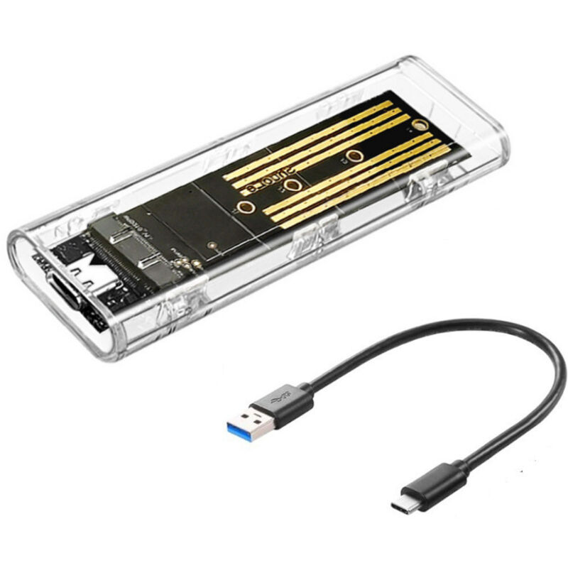 Transparentes M.2 Ssd-gehäuse, Tragbare Externe Nvme Ssd-festplatte Für Laptops, Einzigartiges Ngff-protokoll.
