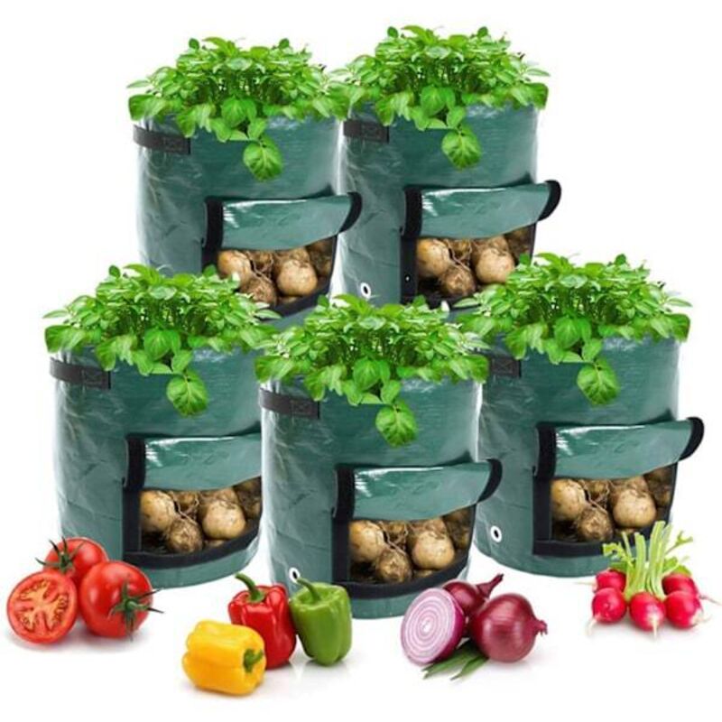 Fünf Pflanzsäcke Pro Packung, Geeignet Für Kulturen Wie Kartoffeln, Tomaten Und Erdnüsse, Mit Einer Länge Von 3545 Cm.