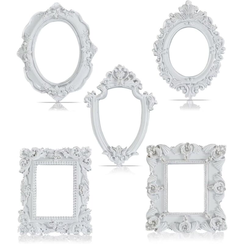 Set Mit 6 Kleinen, Transparenten Rahmen Im Barockstil, Mini-fotorahmen Zum Selbstzusammenbauen Zur Dekoration Ihres Handys.